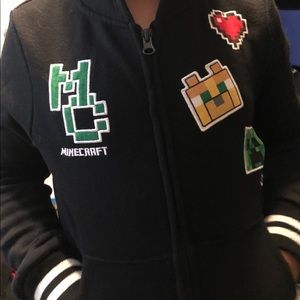 Girl’s Zip up Sweater with Minecraft characters
